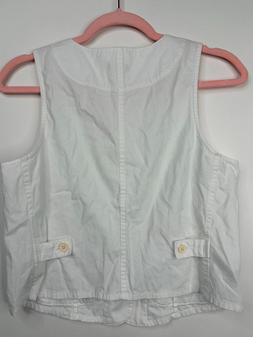 J. Crew Patch-Pocket Chino Vest White 4 #A3082 - Picture 7 of 11